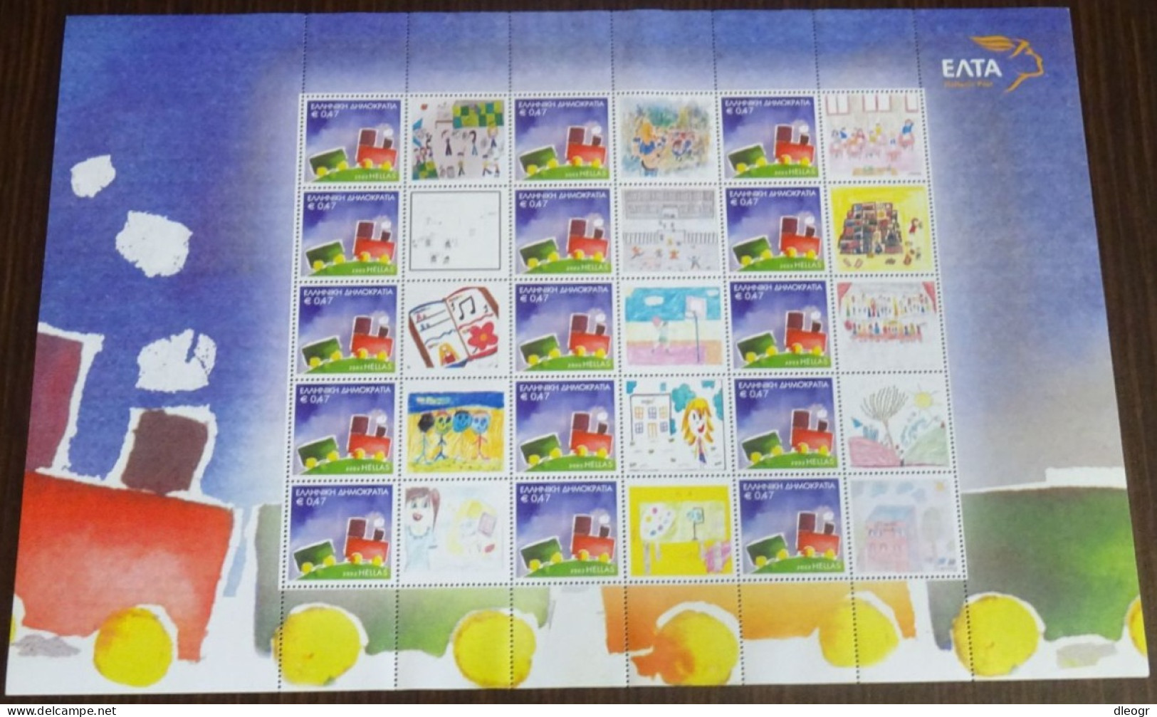 Greece 2003 Children Paintings Personalized Sheet MNH - Unused Stamps