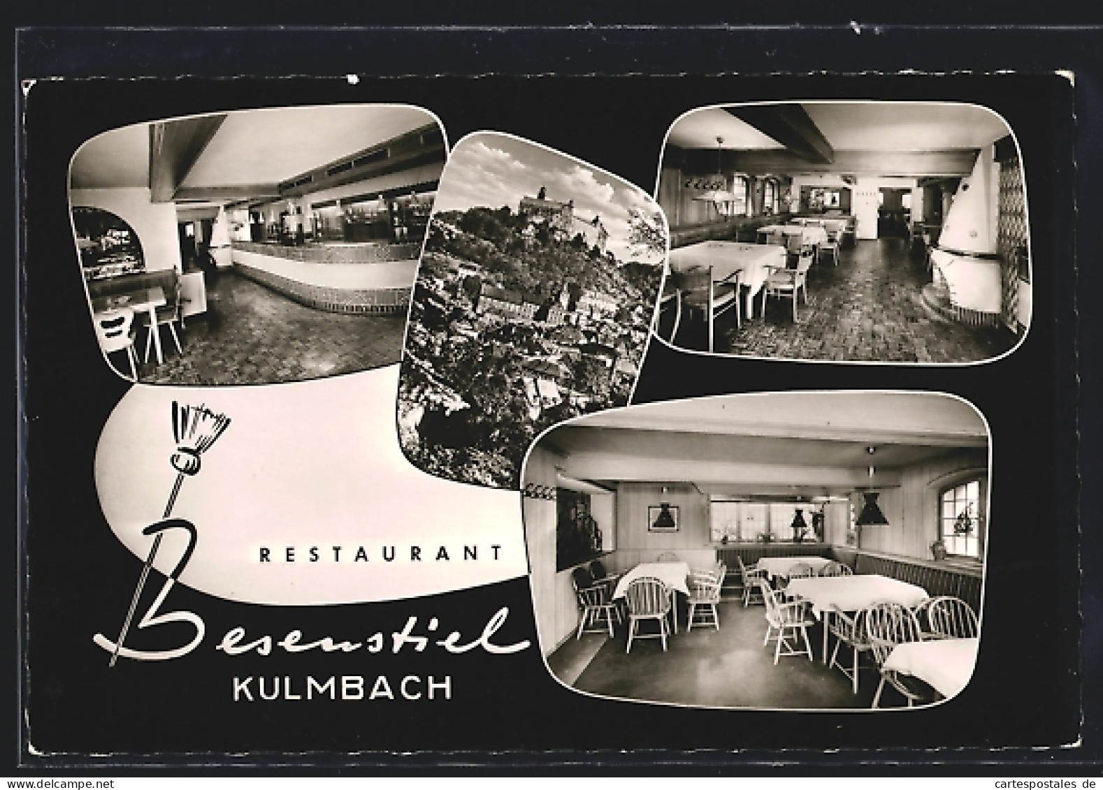 AK Kulmbach, Restaurant Besenstiel, Inh. Willy Kolb, 3 Innenansichten  - Kulmbach