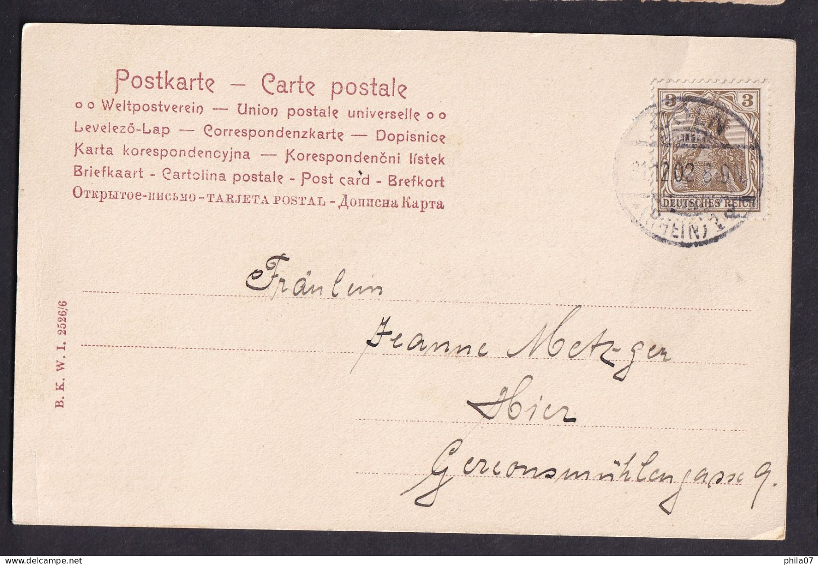 Prosit Neujahr / Year 1902 / Long Line Postcard Circulated, 2 Scans - Nouvel An