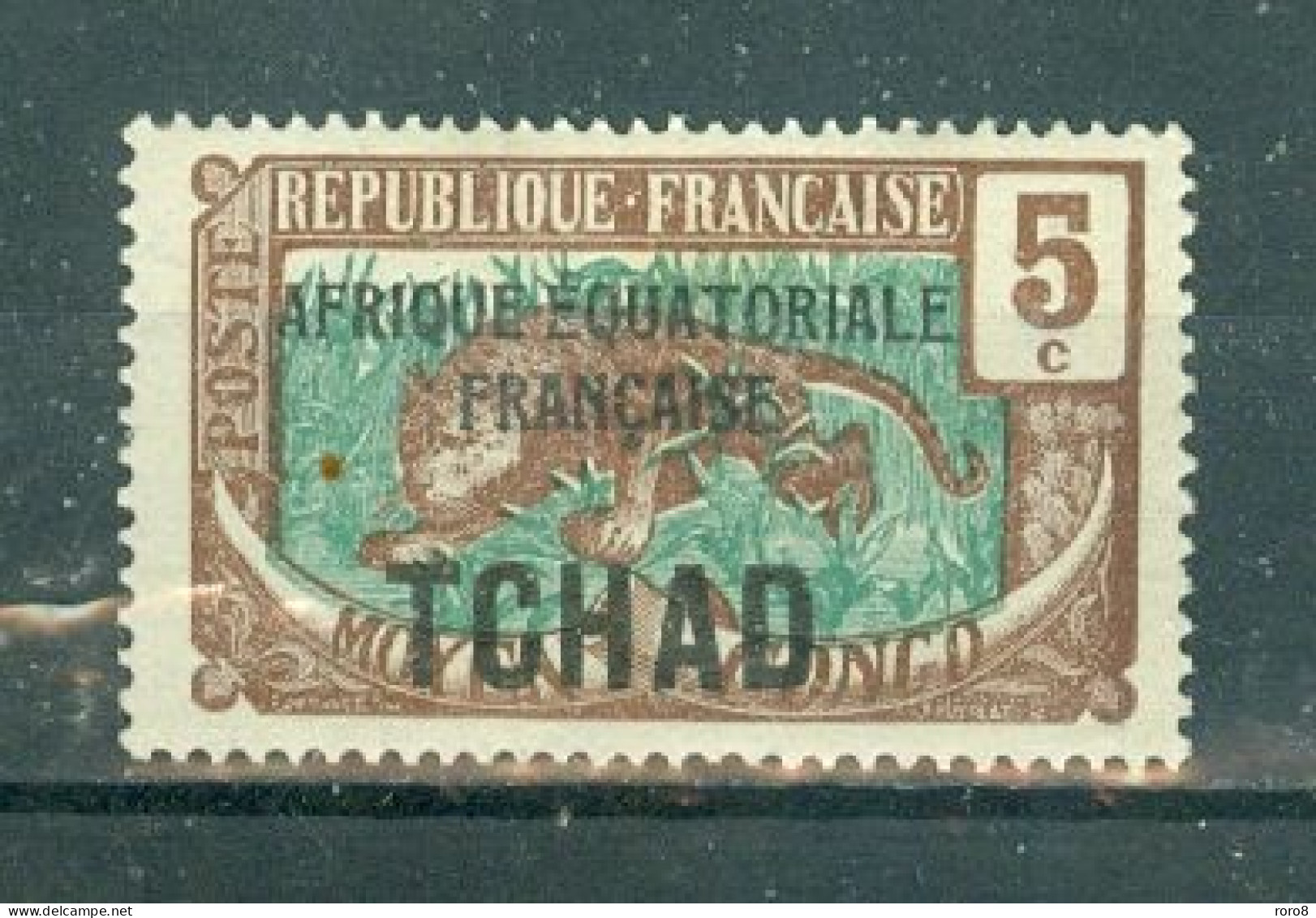 TCHAD - N°22 MH. - SCAN DU VERSO. - SCAN DU VERSO Timbres De 1922 Surchargés. - Neufs