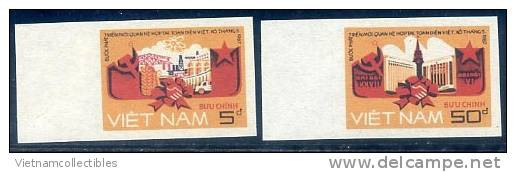 Vietnam MNH Imperf Stamps 1987 : All Sides Cooperation Between Viet Nam & USSR ; Scott#1804-1805 (Ms527) - Vietnam