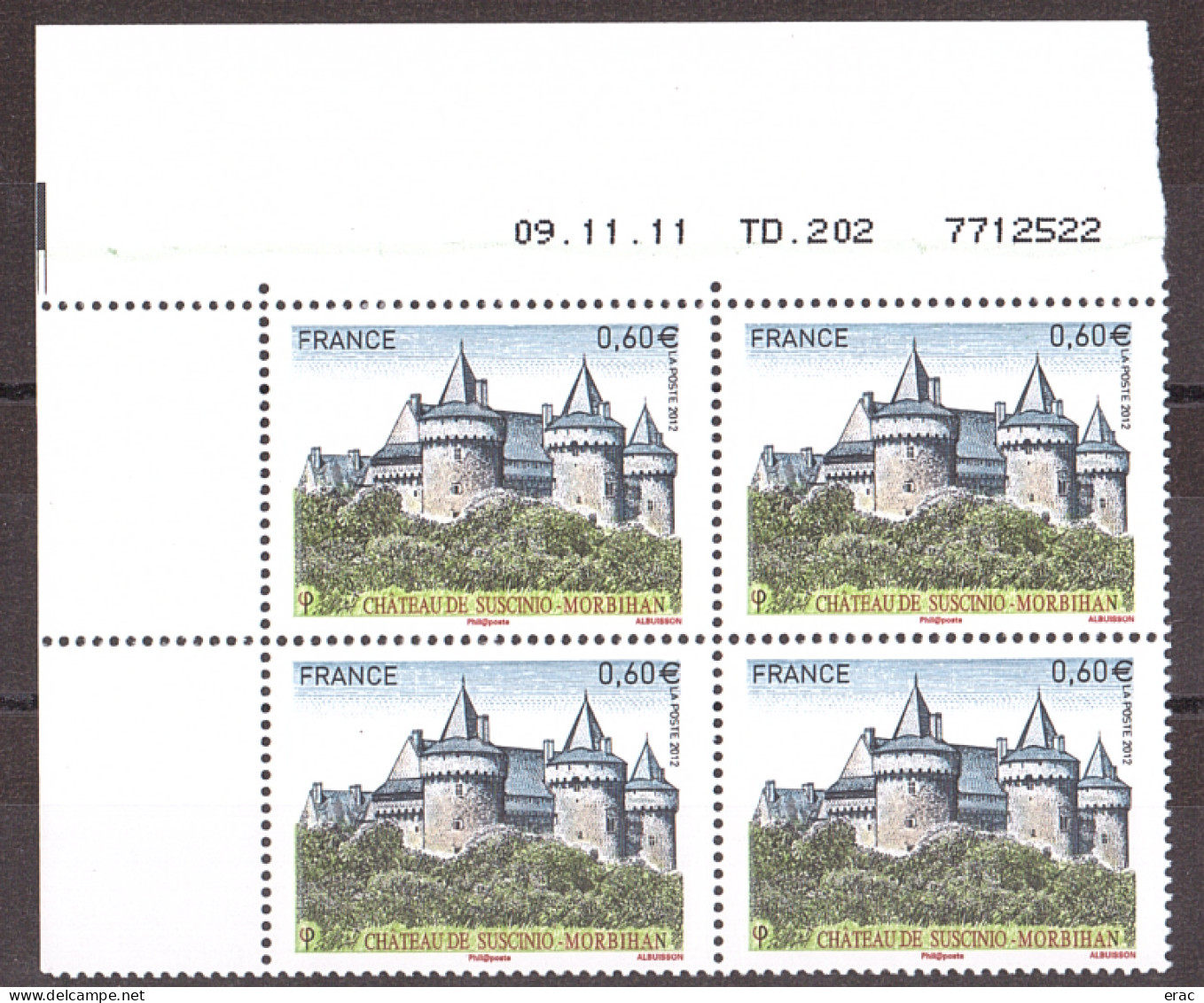 France - Coin Daté 09.11.11 Du N° 4662 - Neuf ** - Château De Suscinio - Morbihan - 2010-2019