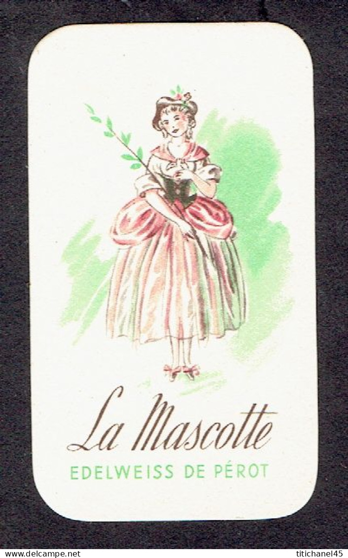 Carte Parfum EDELWEISS De PEROT - LA MASCOTTE - Vintage (until 1960)