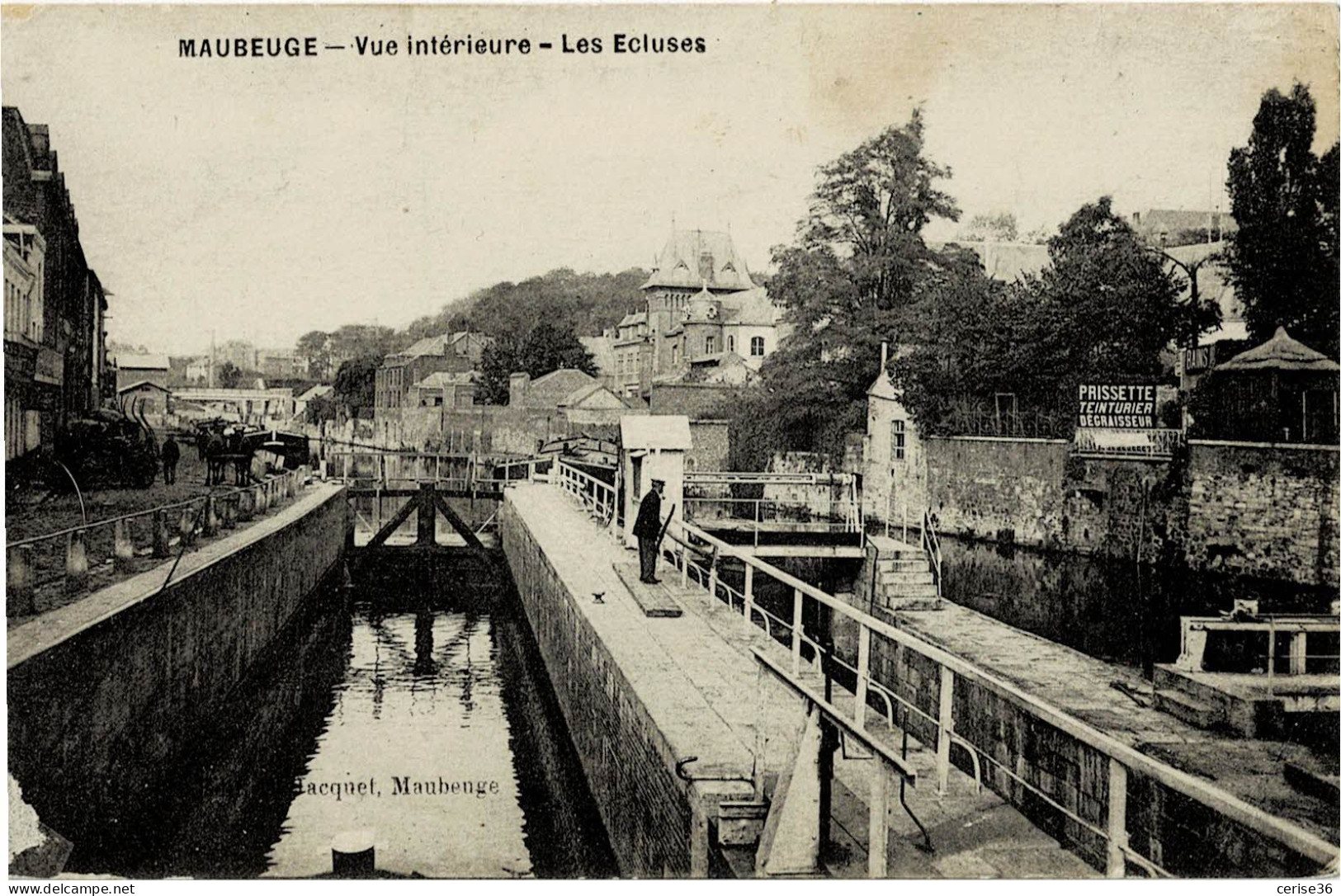 Maubeuge Vue Intérieure - Les Ecluses Circulée En 1906 - Maubeuge