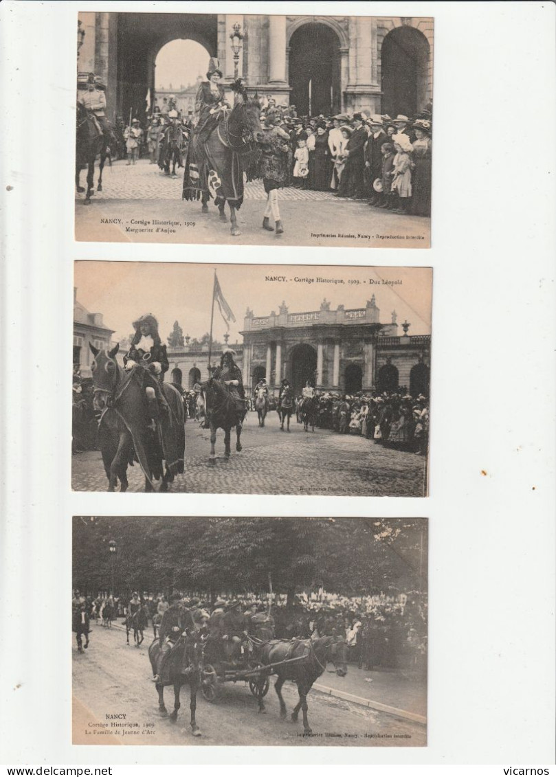 CP 54 NANCY Cortege Historique 1909 Serie De 16 Cartes - 5 - 99 Karten