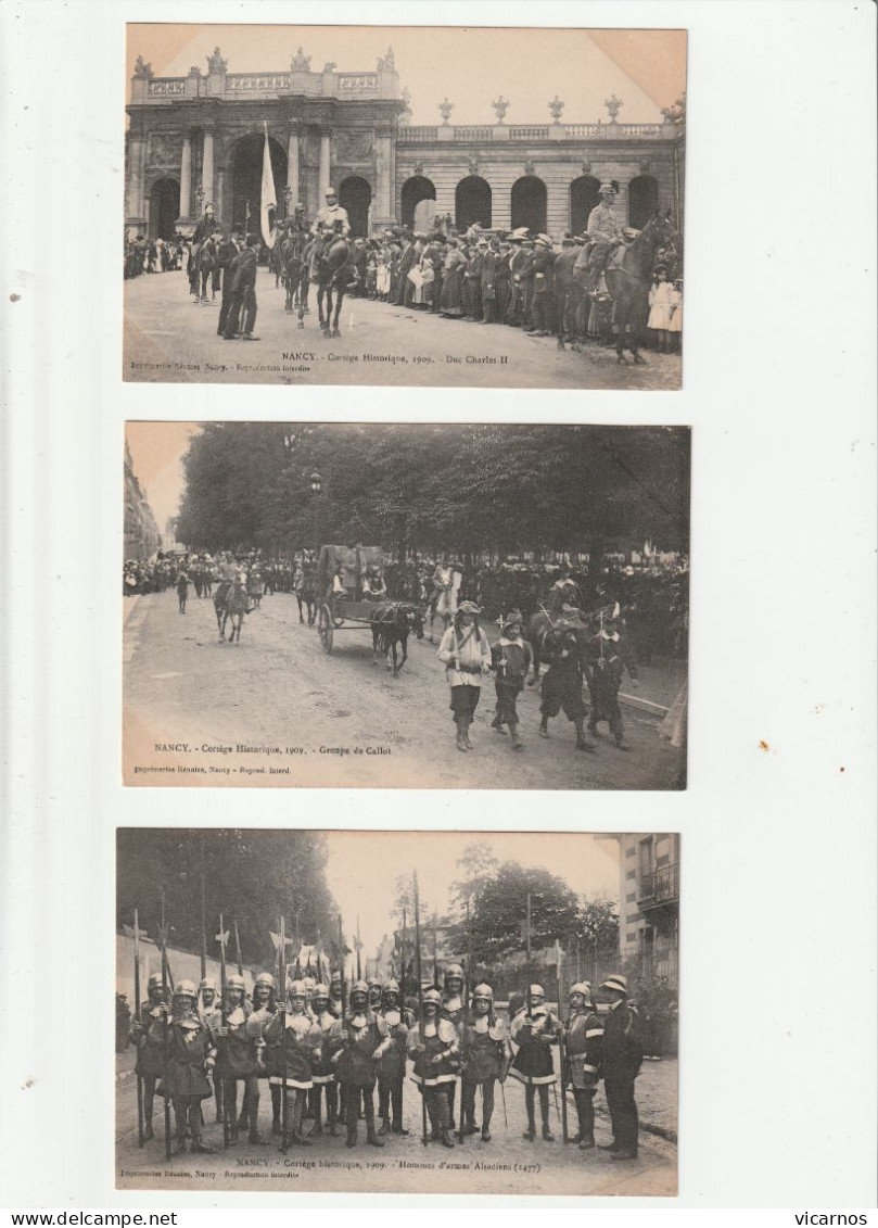 CP 54 NANCY Cortege Historique 1909 Serie De 16 Cartes - 5 - 99 Cartoline
