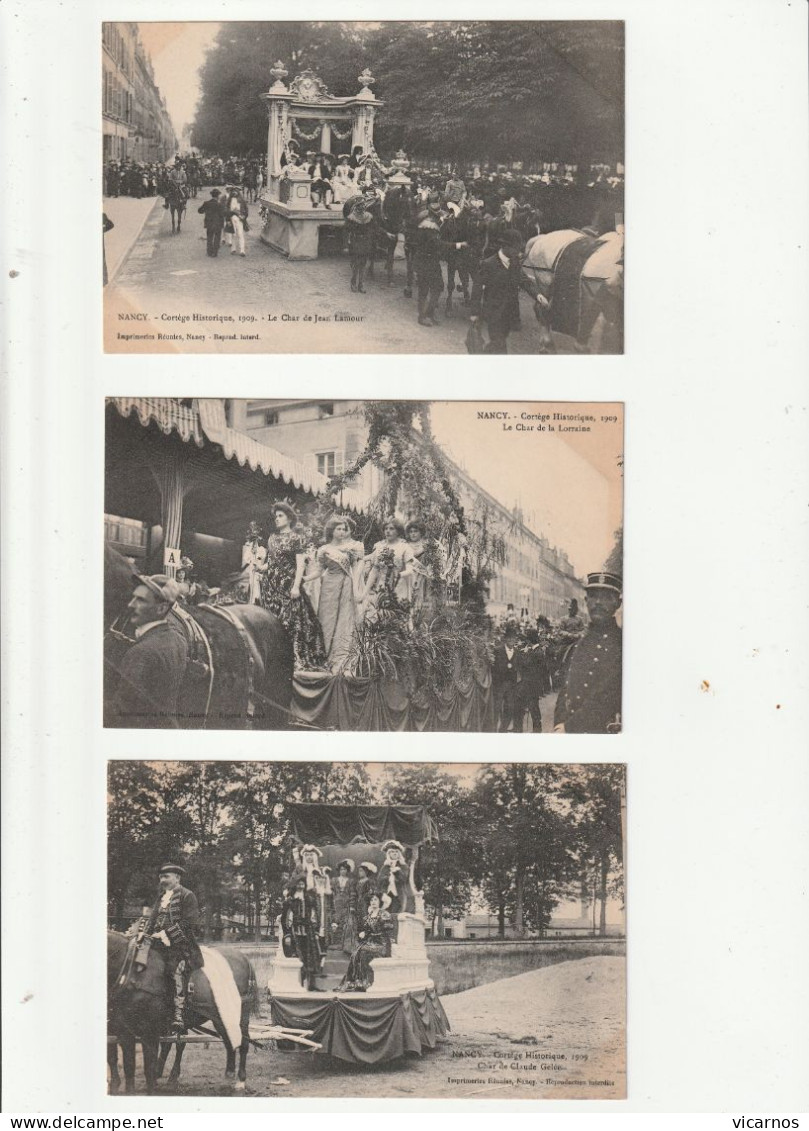 CP 54 NANCY Cortege Historique 1909 Serie De 16 Cartes - 5 - 99 Cartoline