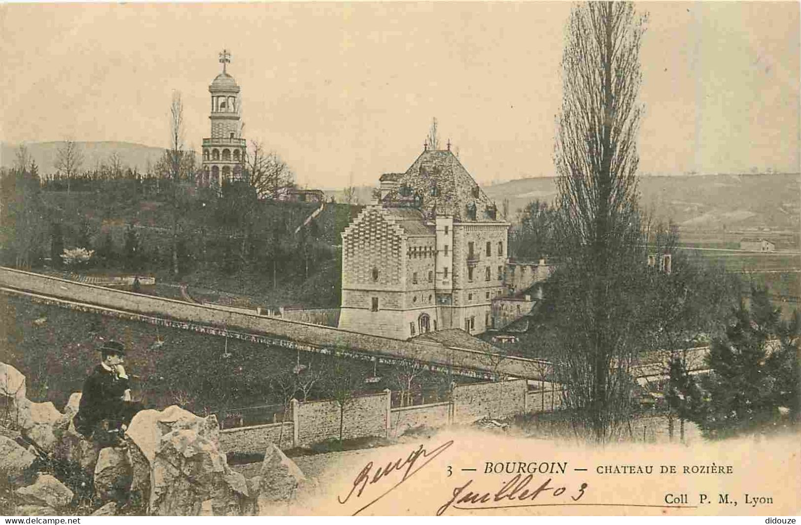 38 - Bourgoin - Château De Rozière - Animée - Précurseur - CPA - Voyagée En 1903 - Voir Scans Recto-Verso - Bourgoin