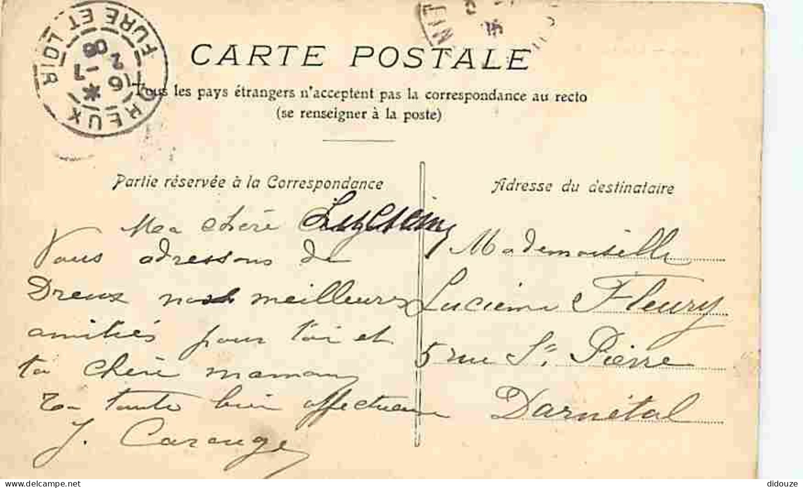 28 - Dreux - Chapelle Saint Louis - Façade - Oblitération Ronde De 1906 - CPA - Voir Scans Recto-Verso - Dreux