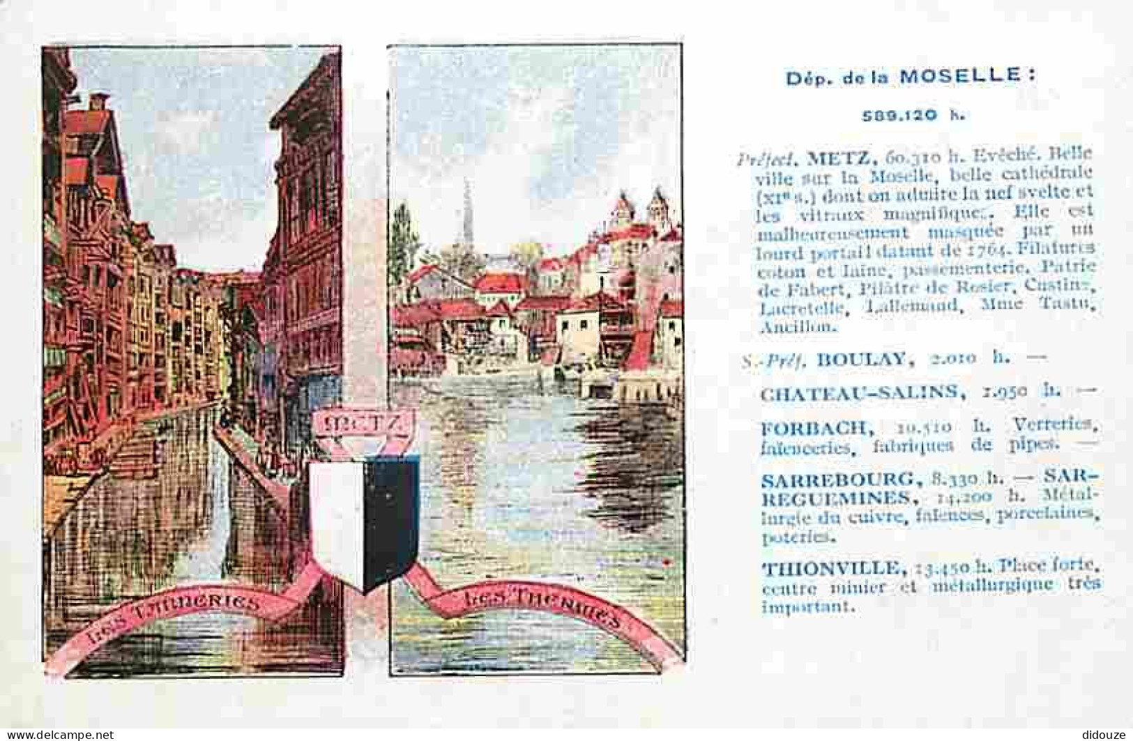 57 - Moselle - Description Du Département - CPA - Voir Scans Recto-Verso - Other & Unclassified