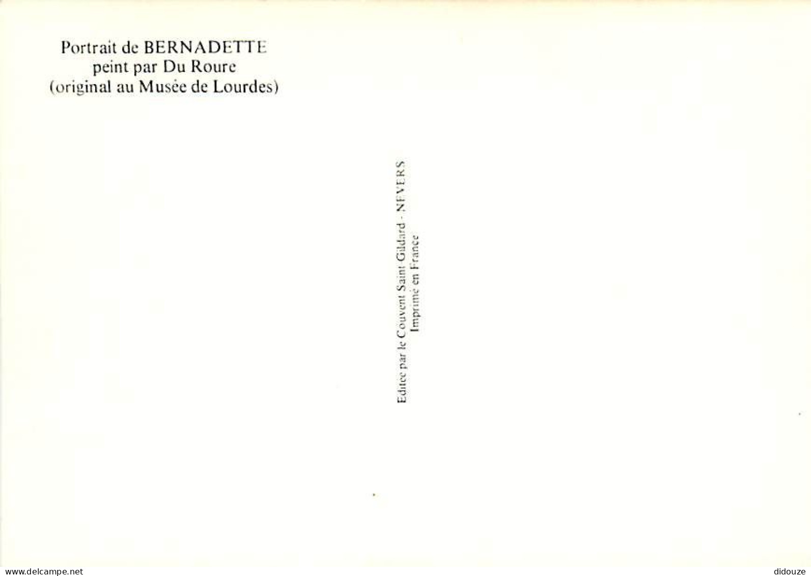 Art - Peinture - Du Roure - Portrait De Bernadette - CPM - Carte Neuve - Voir Scans Recto-Verso - Paintings