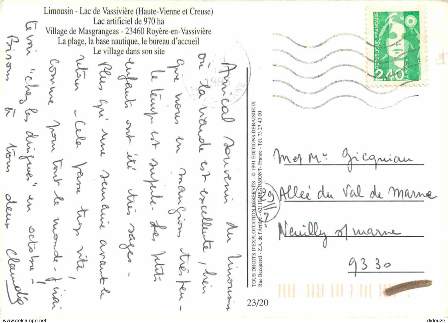 87 - Vassivière En Limousin - Village De Masgrangeas - Multivues - CPM - Voir Scans Recto-Verso - Otros & Sin Clasificación