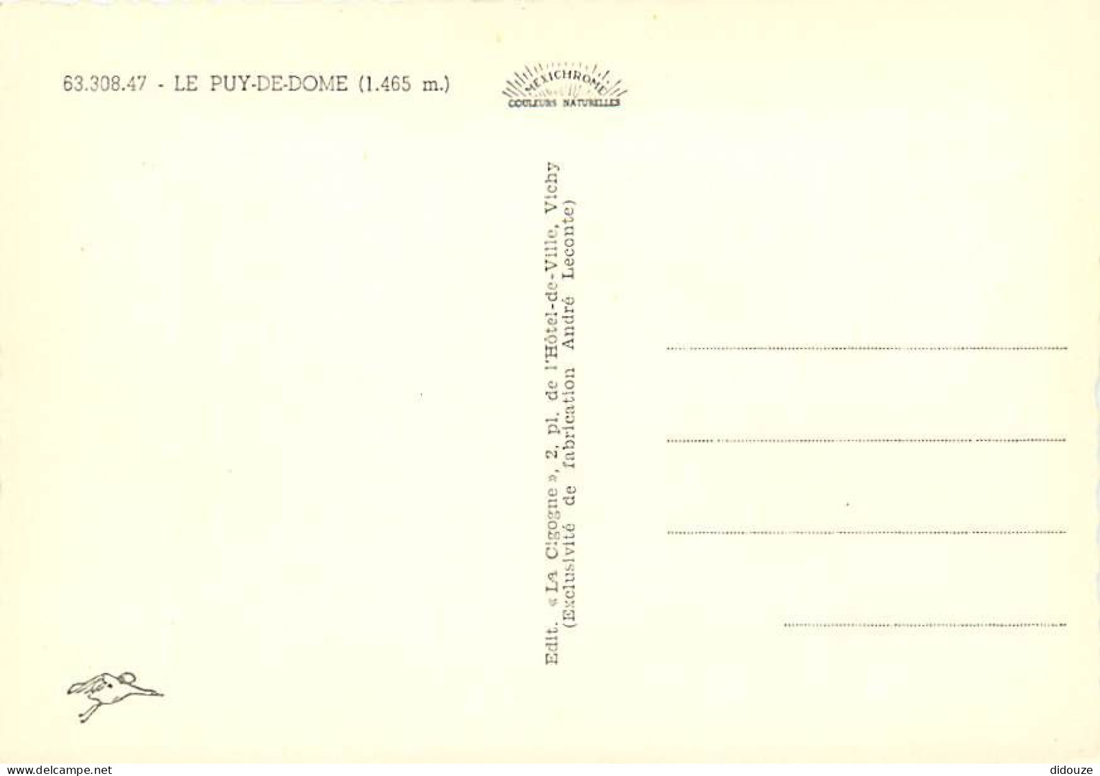 63 - Le Puy De Dome - Carte Dentelée - CPSM Grand Format - Carte Neuve - Voir Scans Recto-Verso - Other & Unclassified