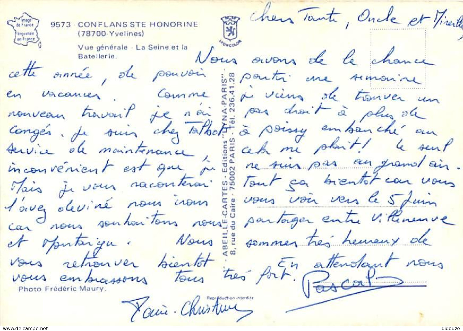 78 - Conflans Sainte Honorine - Vue Générale Aérienne - La Seine Et La Batellerie - CPM - Voir Scans Recto-Verso - Conflans Saint Honorine