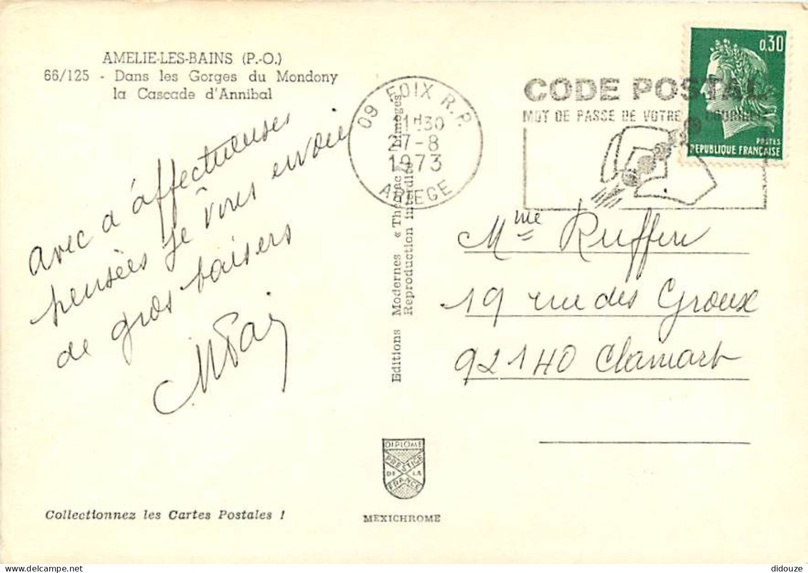 66 - Amélie Les Bains - Les Gorges Du Mondony - La Cascade D'Annibal - CPM - Voir Scans Recto-Verso - Autres & Non Classés