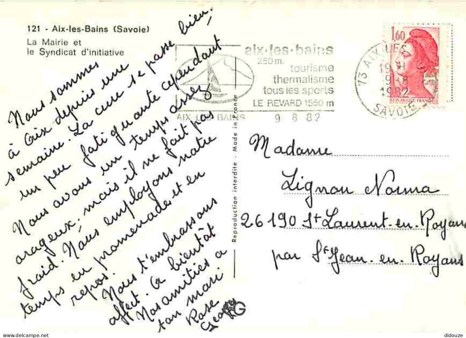 73 - Aix Les Bains - La Mairie Et Le Syndicat D'initiative - CPM - Voir Scans Recto-Verso - Aix Les Bains