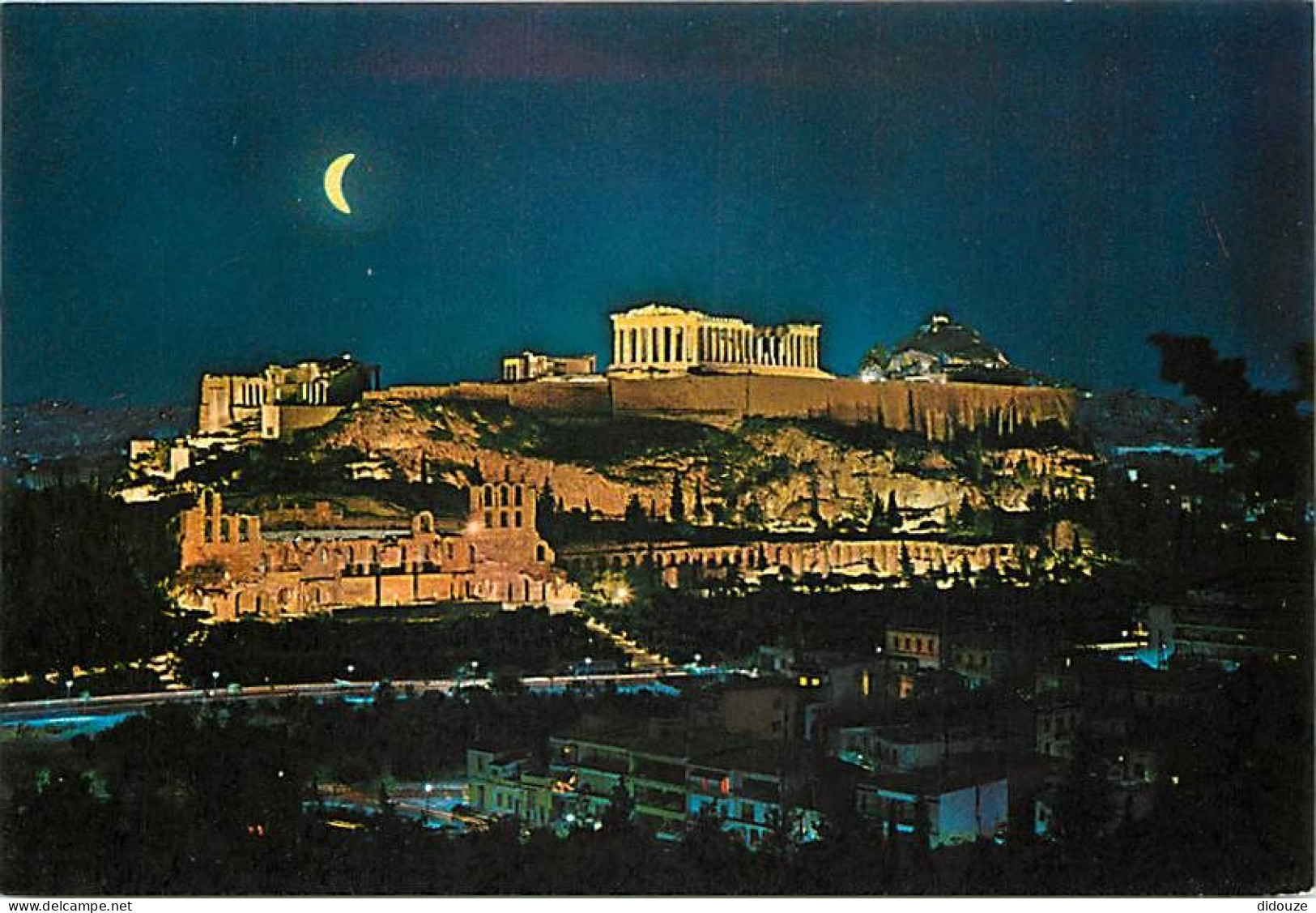 Grèce - Athènes - Athína - L'Acropole Illuminée - Vue De Nuit - Carte Neuve - CPM - Voir Scans Recto-Verso - Grèce