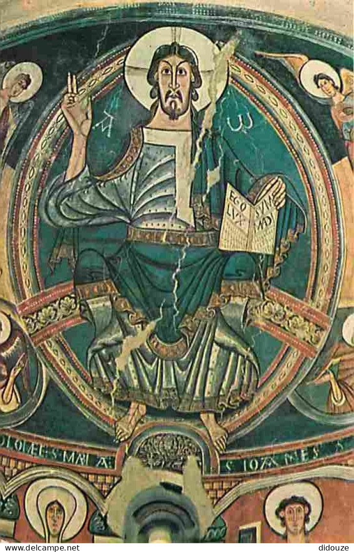 Art - Peinture Religieuse - Pantocrator Del Abside De San Clemente De Tahull - Museo De Arte Antiguo De Barcelona - Cart - Tableaux, Vitraux Et Statues