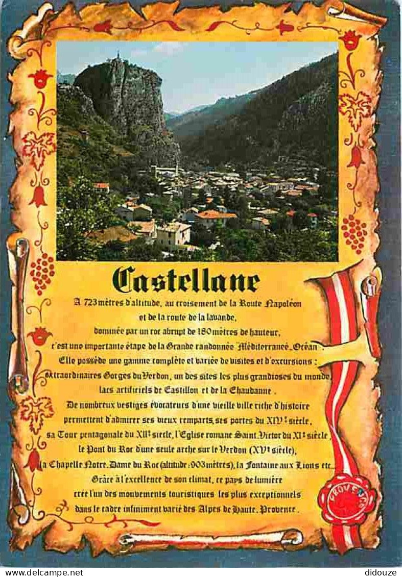 04 - Castellane - Vue Générale - Flamme Postale De La Grande Semaine Motonautique MYCCA De Cannes 1991 - CPM - Voir Scan - Castellane