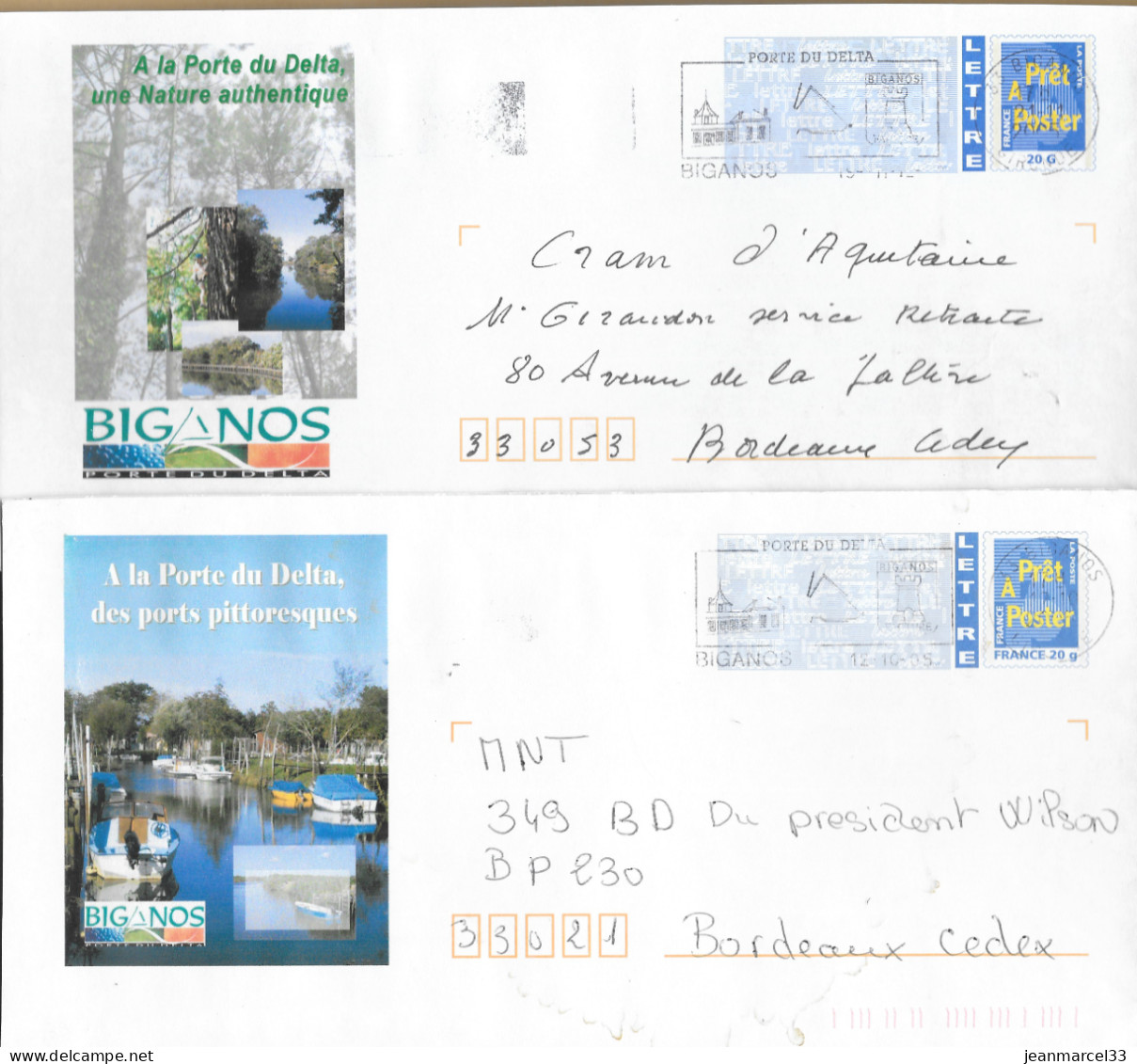 Nelle Aquitaine Entier Prêt à Poster Oblitération Secap Lège Et Cazaux - Enveloppes Repiquages (avant 1995)