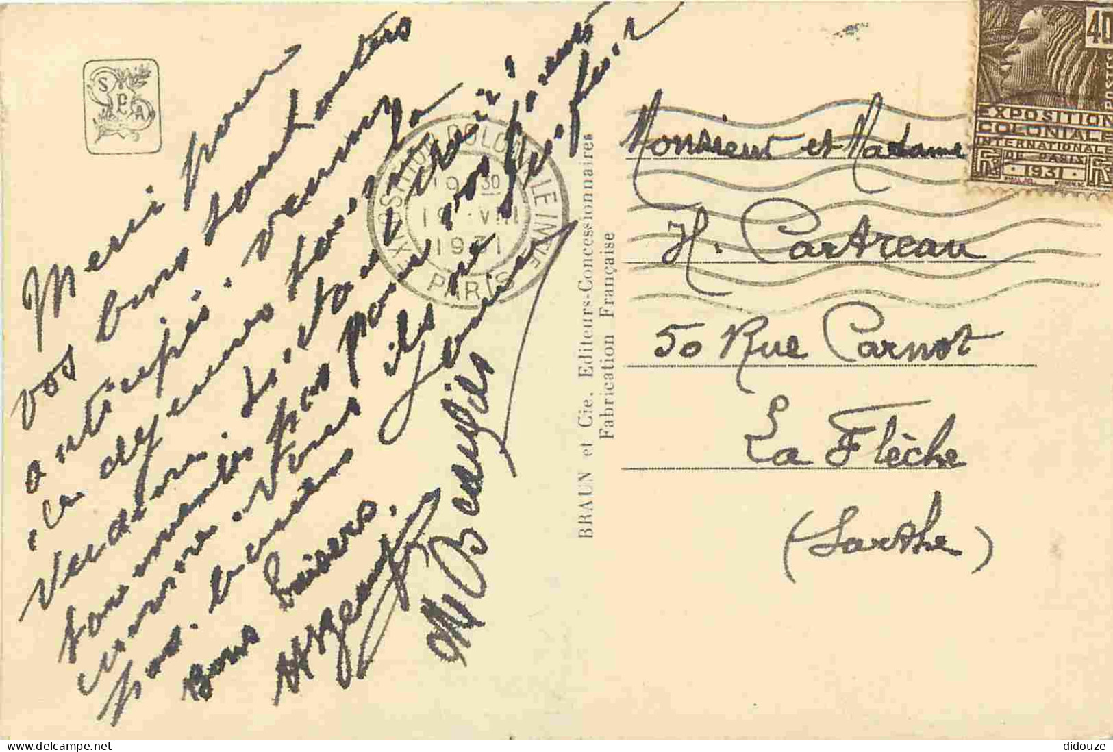 75 - Paris - Exposition Coloniale De 1931 - Angkor - Vue De Nuit - CPA - Voir Scans Recto-Verso - Mostre