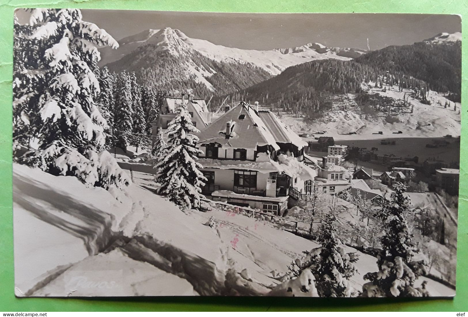 SUISSE, Carte Photo Chalet DAVOS Yvert 385 X2 Centenaire Timbre Zurich, CONTROLE CENSURE ALLEMANDE 1943, TB - Lettres & Documents