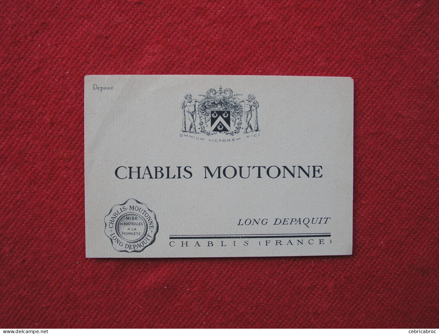 LDB - CHABLIS MOUTONNE - LONG DEPAQUIT - Bourgogne