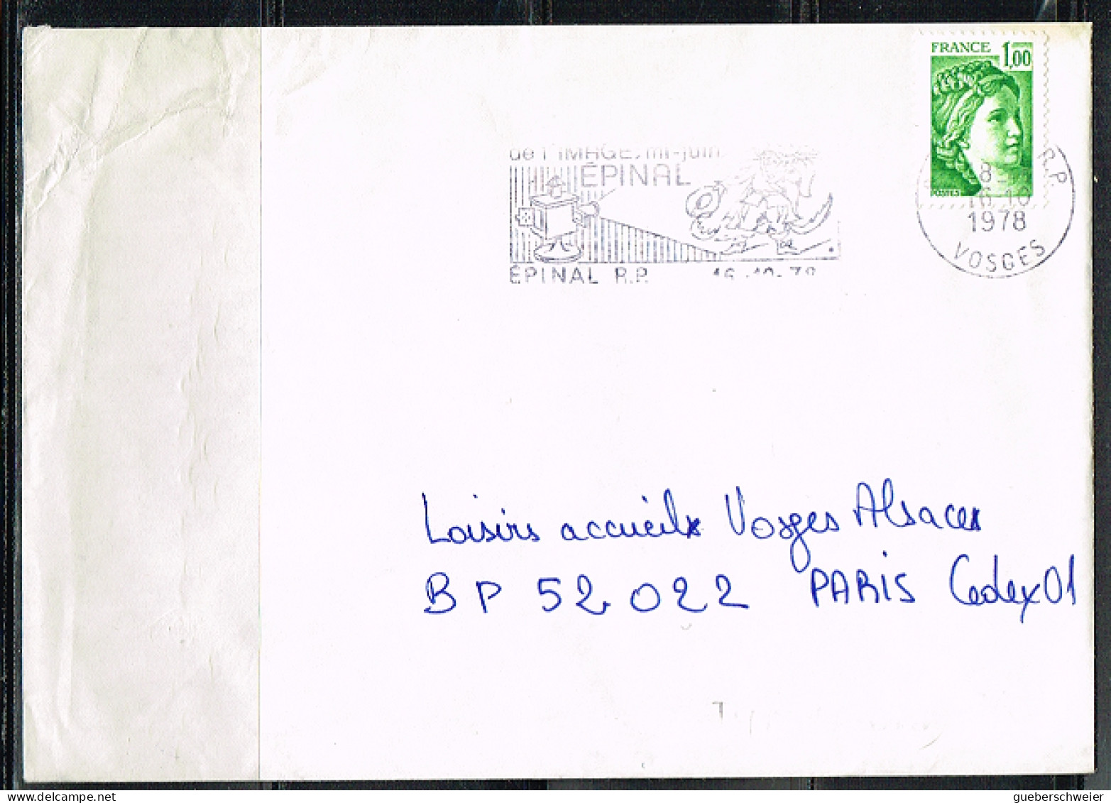 OPT-L49 - FRANCE Flamme Illustrée Sur Lettre D'EPINAL 1978 - Oblitérations Mécaniques (flammes)