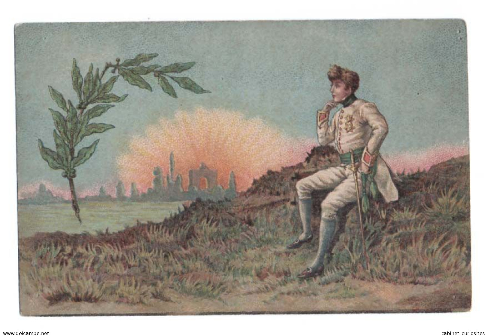 Illustration Louis Napoléon Bonaparte - L'Aiglon - Branche De Laurier - Arc De Triomphe - Tenue Militaire Avec épée - Geschiedenis