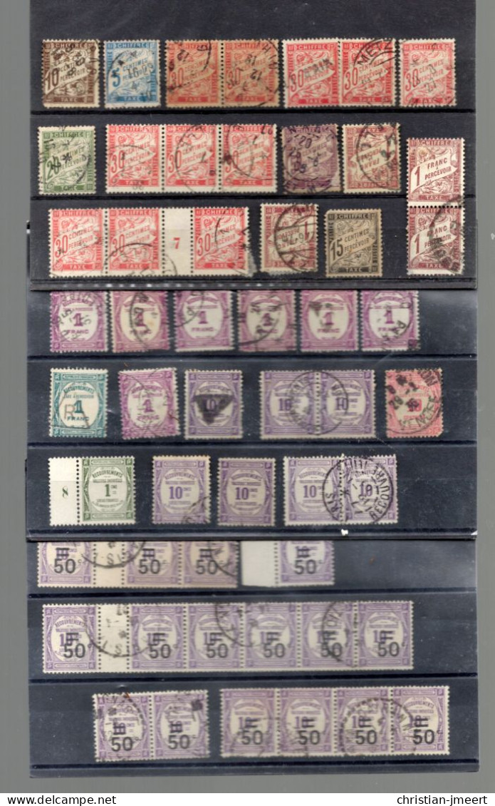 France    Timbres Taxes  Pour Recherches 53 Timbres - Other & Unclassified