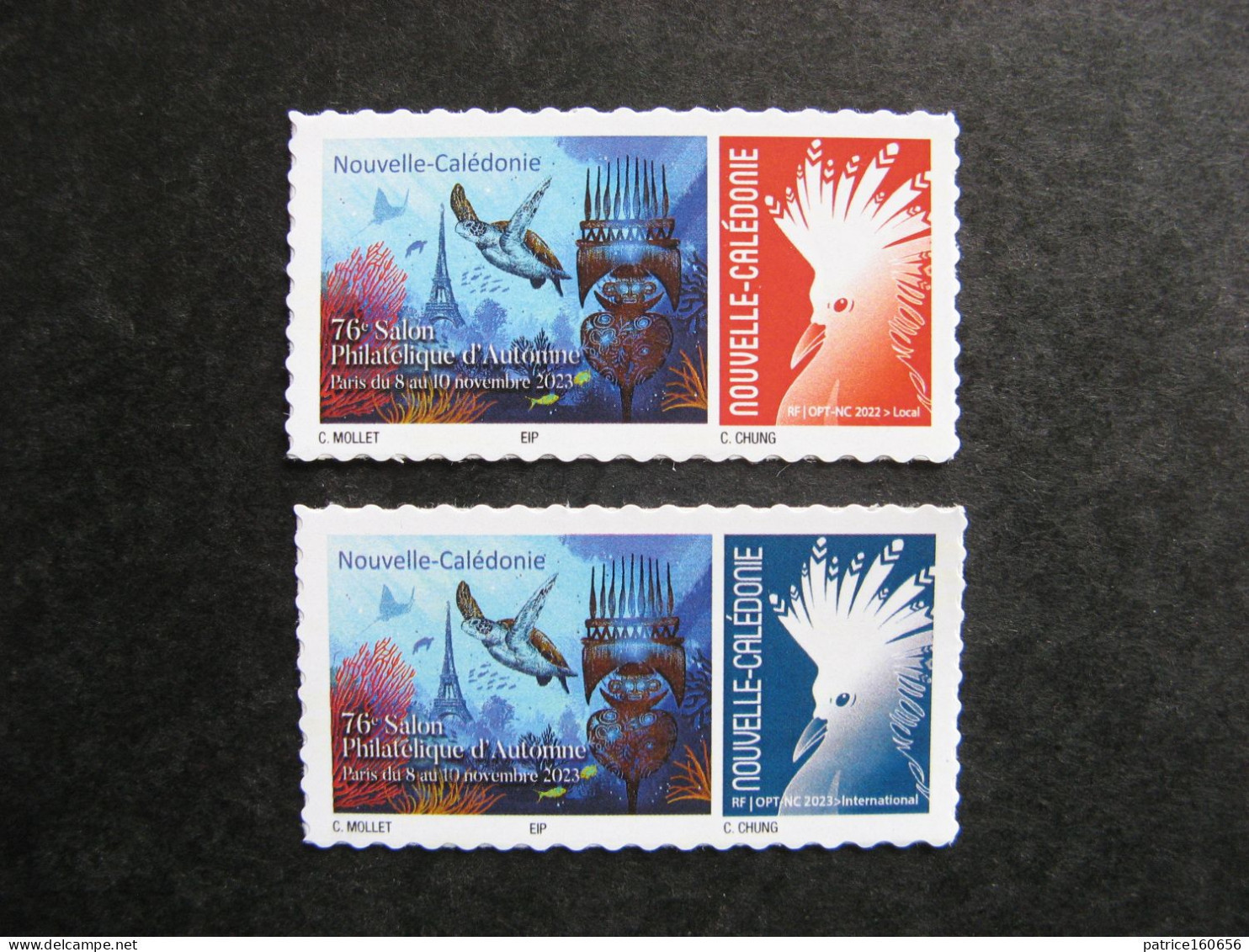 Nouvelle-Calédonie: TB Paire De Timbres Autoadhésifs Du 76° Salon D'automnes 2023, Neufs XX . - Unused Stamps