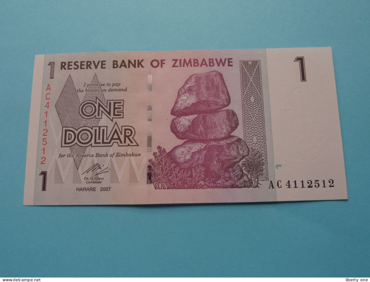 1 - One Dollars - 2007 ( For Grade, Please See Photo ) UNC > ZIMBABWE ! - Zimbabwe