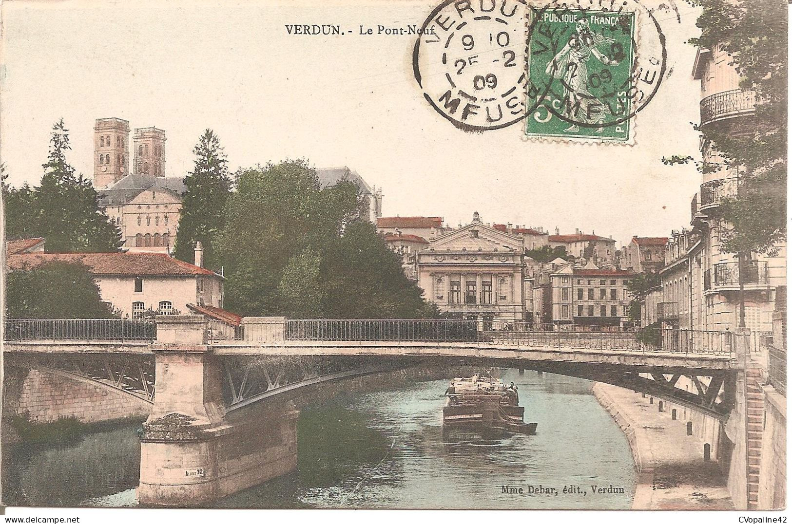 PENICHE - VERDUN (55) Le Pont-Neuf En 1909 - Péniches