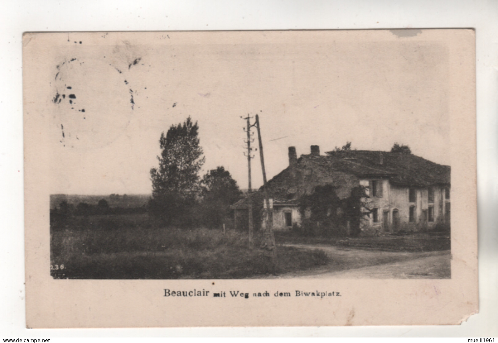 +5114, WK I, Feldpost,  Frankreich > [55] Meuse, Beauclair - Autres & Non Classés