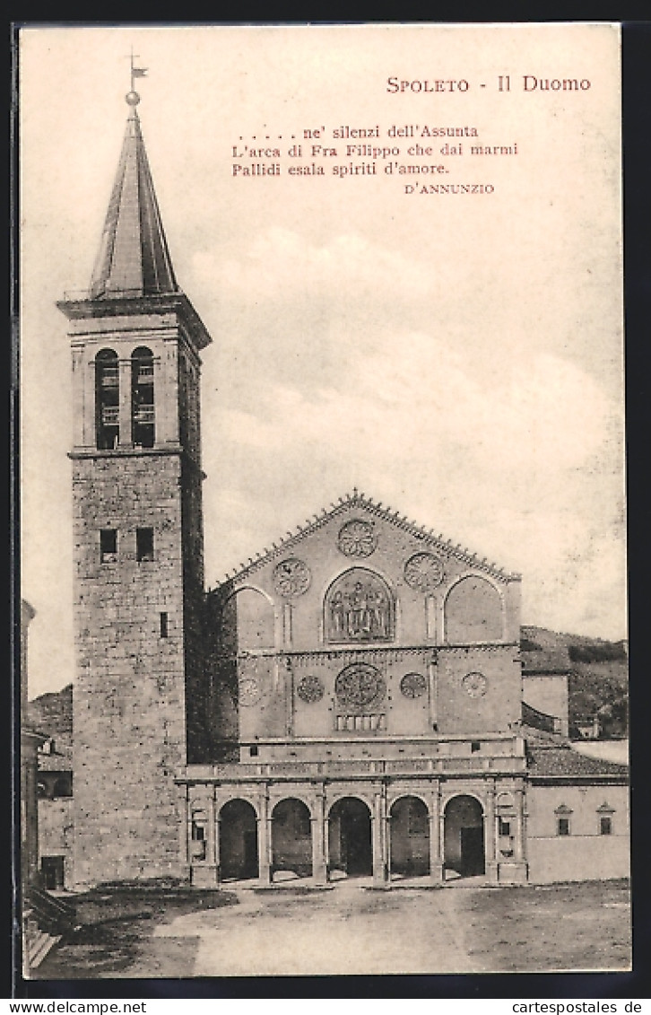 Cartolina Spoleto, Il Duomo  - Andere & Zonder Classificatie