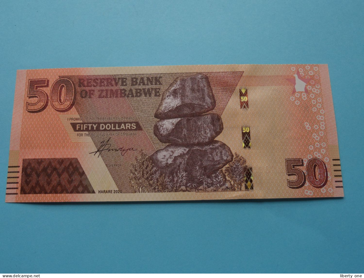 50 - Fifty Dollars - 2020 ( For Grade, Please See Photo ) UNC > ZIMBABWE ! - Zimbabwe