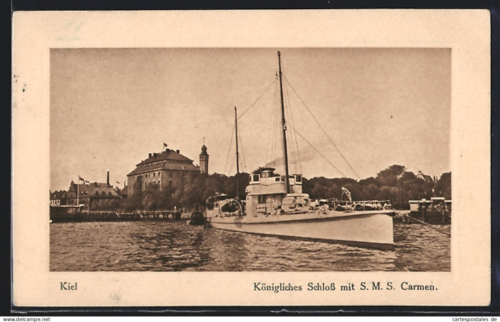 AK Kiel, SMS Carmen Und Königliches Schloss  - Oorlog