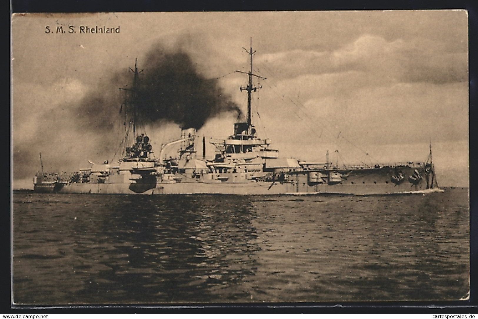 AK SMS Rheinland In Fahrt  - Warships