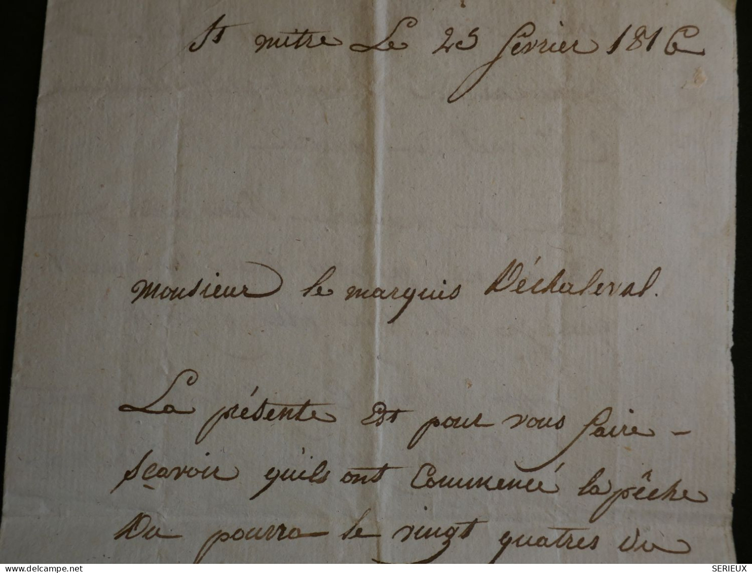 DO18  FRANCE LETTRE   1816  LE MARTIGUES A LAMBESE  +AFF. INTERESSANT++ - 1801-1848: Vorläufer XIX