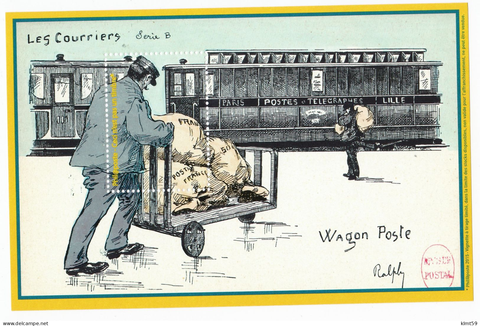 Vignette à Tirage Limité Phil@poste 2015 - Documents Of Postal Services