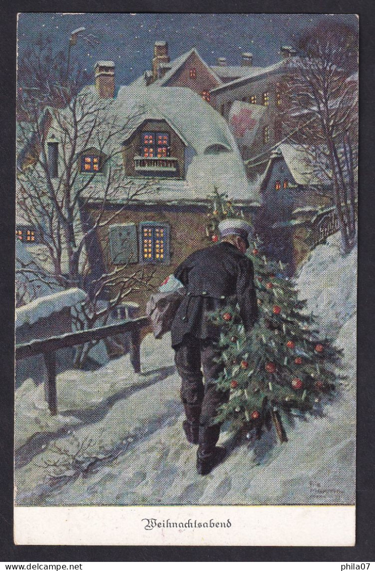 Weihnachtsabend / Bayer Landeskomitee Fur Freiwillige Krankenpflege Im Kriege / Postcard Circulated, 2 Scans - Other & Unclassified
