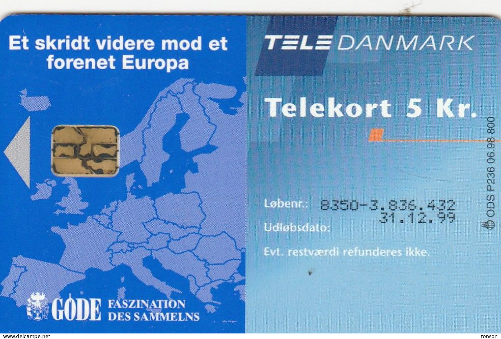 Denmark, P 236, Ecu - Ireland, Mint, Only 800 Issued, 2 Scans.   Please Read - Danemark