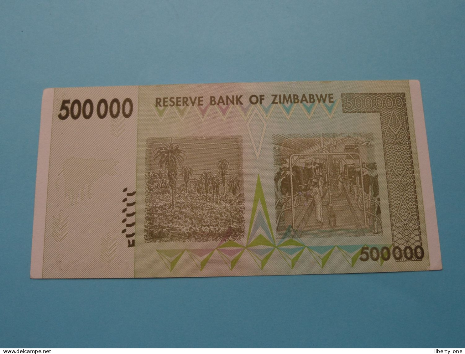 500000 - Five Hundred Thousand Dollars - 2008 ( For Grade, Please See Photo ) UNC > ZIMBABWE ! - Simbabwe