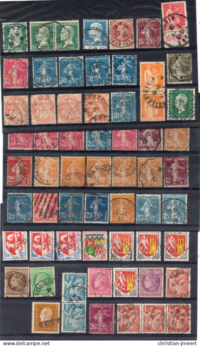 France  62 Timbres Pour Recherches - Collections