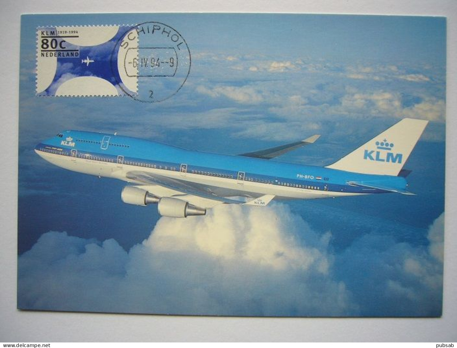 Avion / Airplane / KLM / Boeing 747-400 / Airline Issue / Carte Maximum - 1946-....: Ere Moderne