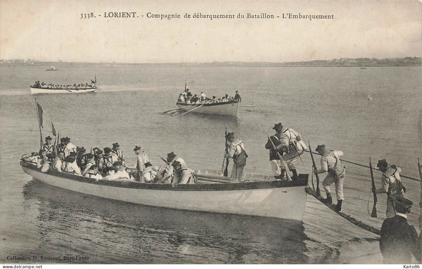 Lorient * Compagnie De Débarquement Du Bataillon * L'embarquement * Militaria Militaires - Lorient