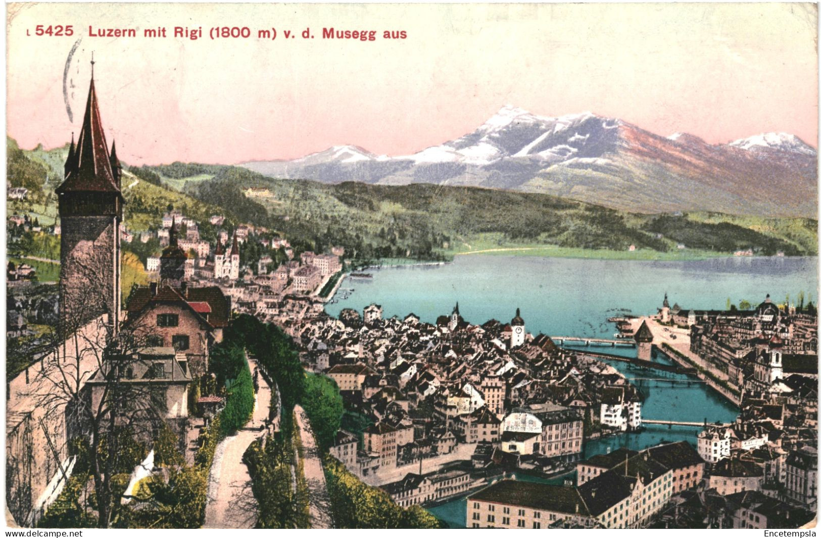 CPA Carte Postale Suisse Luzern Mit Rigi 1911  VM80870 - Lucerne