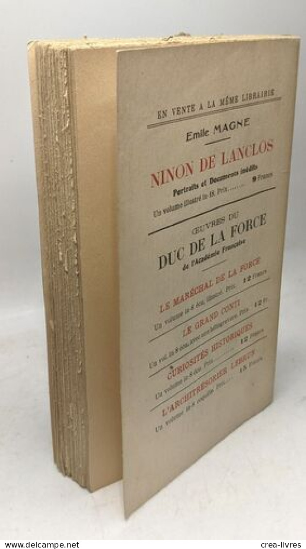 MADAME DE LAFAYETTE EN MENAGE - D'après Des Documents Inédits - Biographie