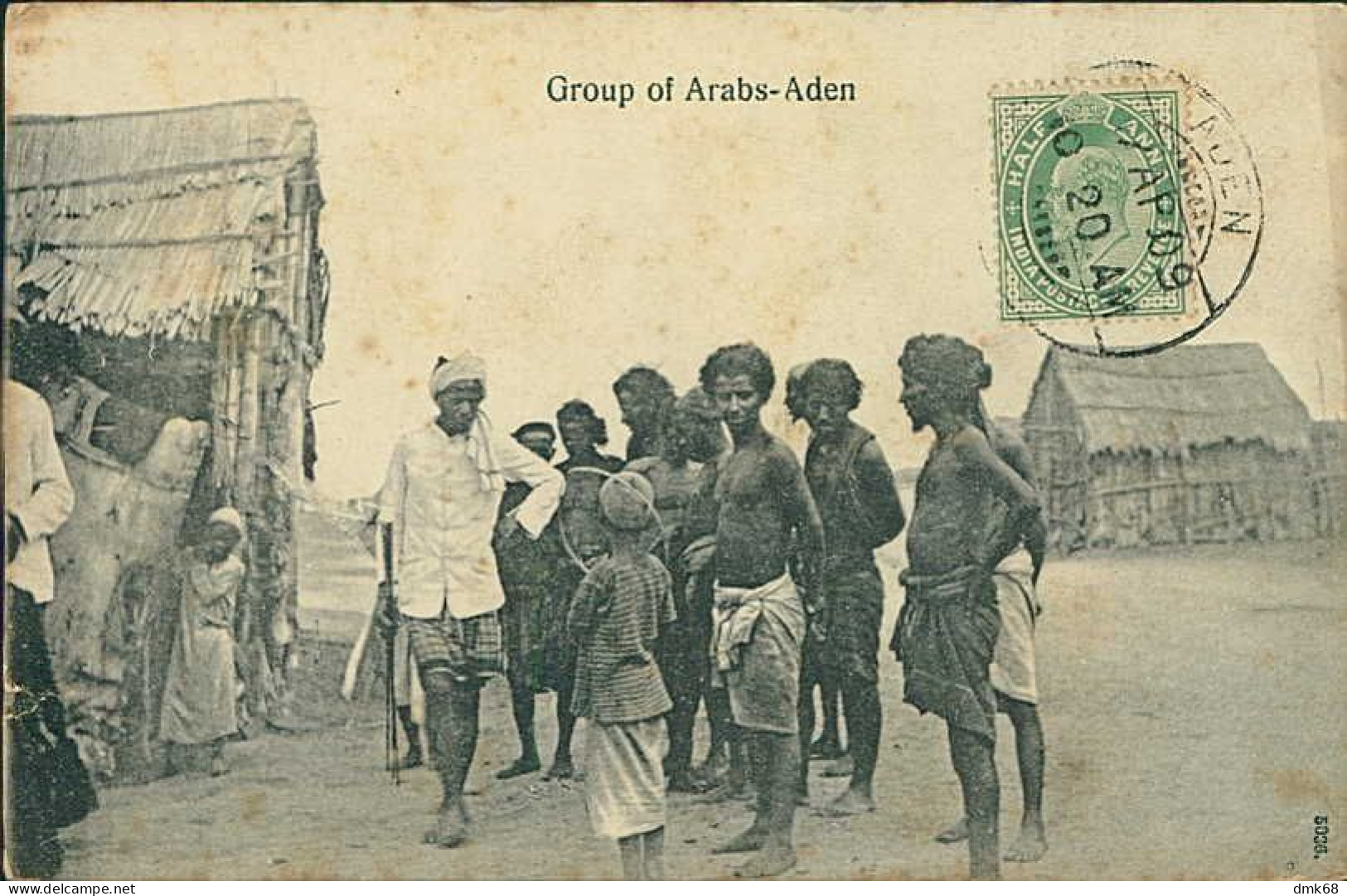 YEMEN - ADEN - GROUP OF ARABS - EDIT BENGHIAT SON - 1910s / STAMP (18403) - Yémen