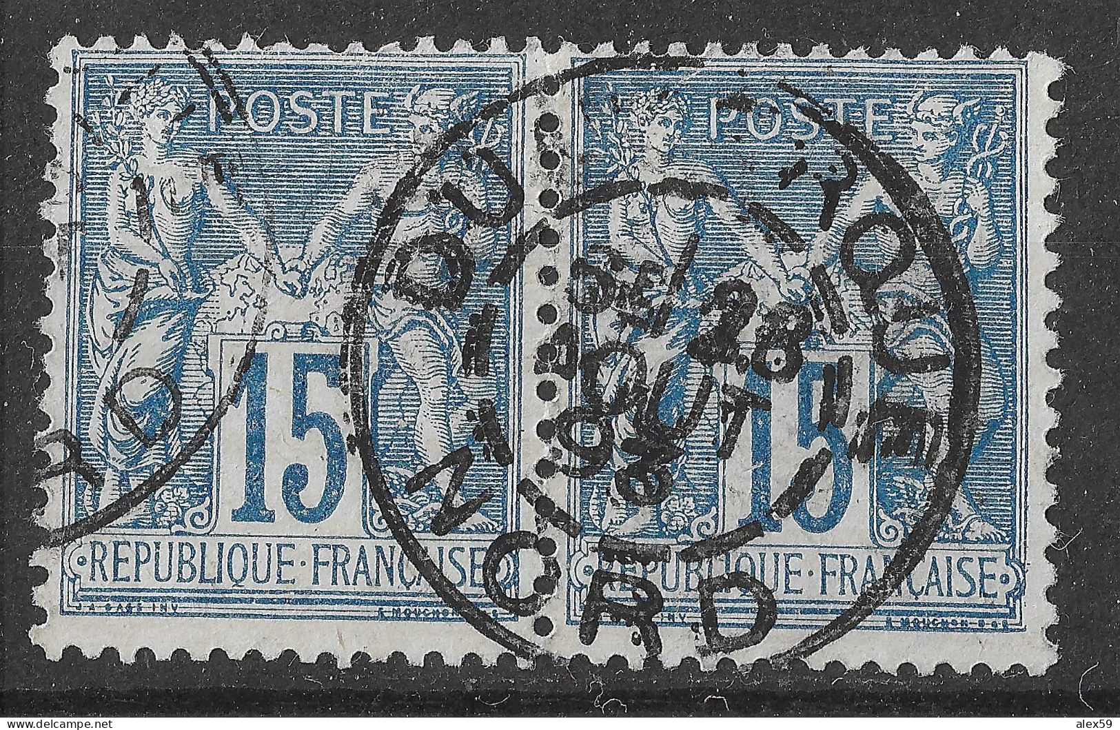 Lot N°69 N°101, Oblitéré Cachet à Date Double DUNKERQUE NORD - 1876-1898 Sage (Type II)